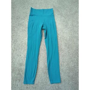 Rei Co-op Leggings Womens Small Blue Pull On MidRise Pockets Ankle Yoga Athletic